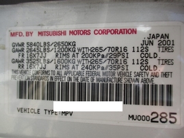 2002 MITSUBISHI MONTERO XLS WHITE 3.5L AT 4WD 163787